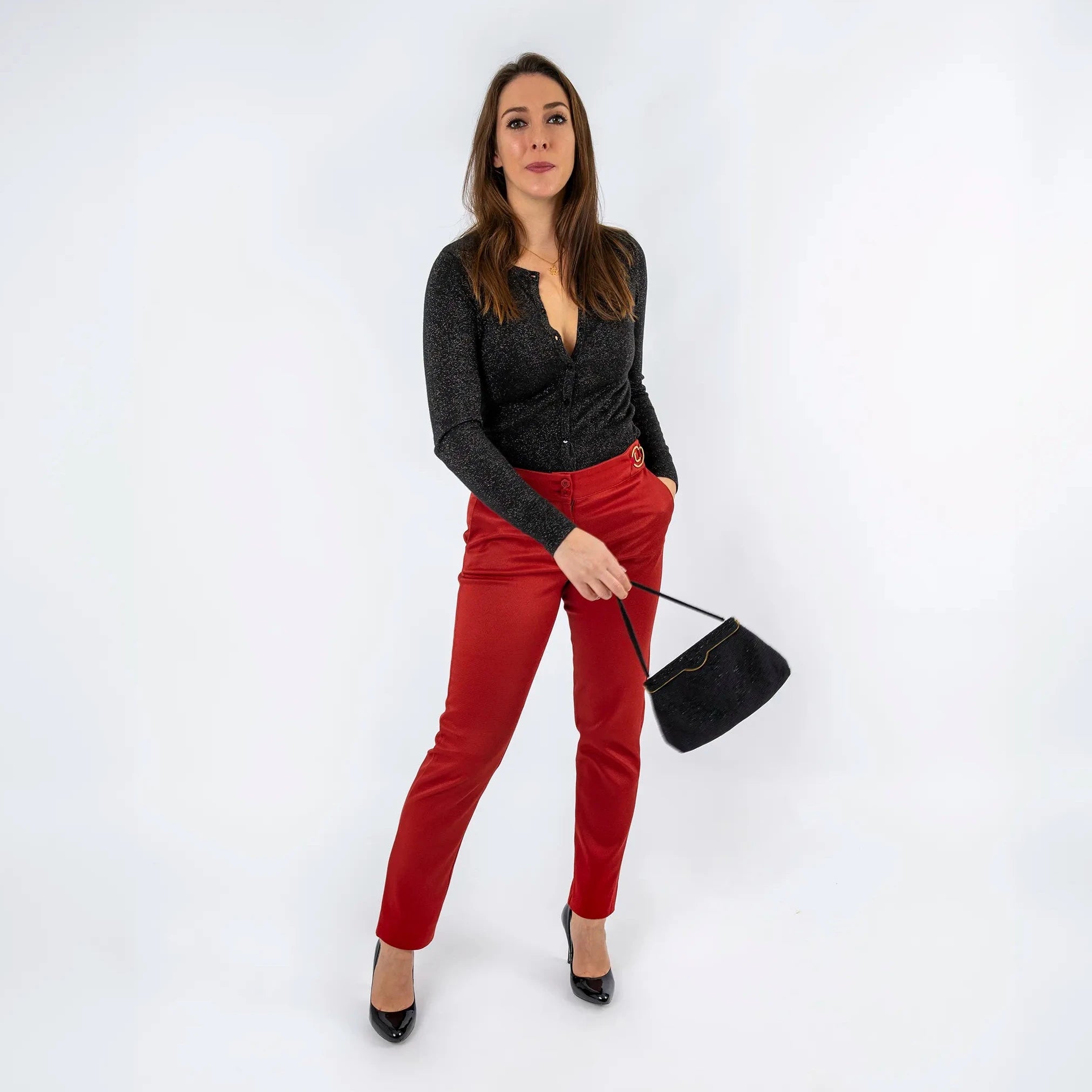 Pantalon Cyrène Grenat