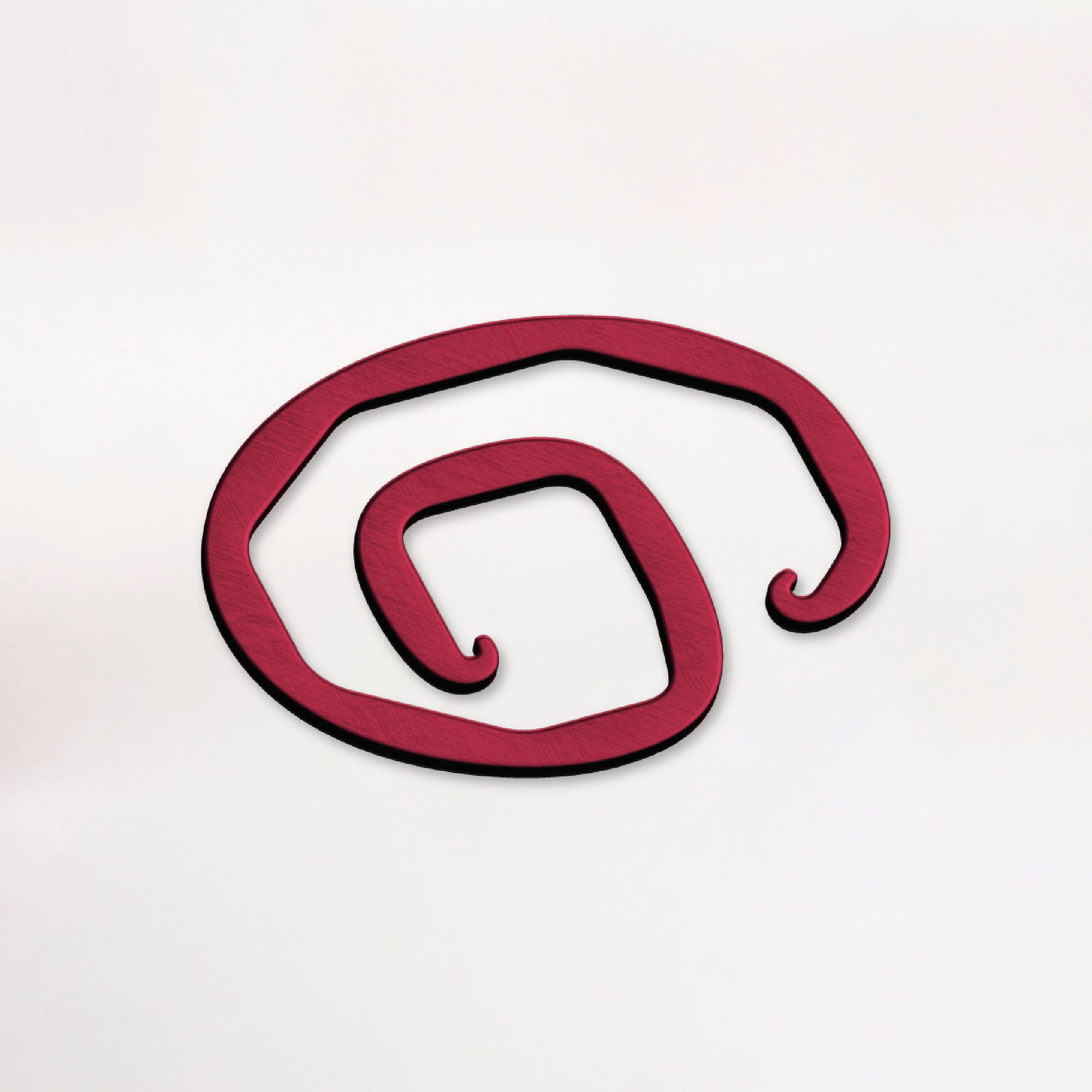 Zoom sur les boucles ajustables, La Justine, modèle spirale rouge permettant de resserrer la taille du pantalon, création Asur.