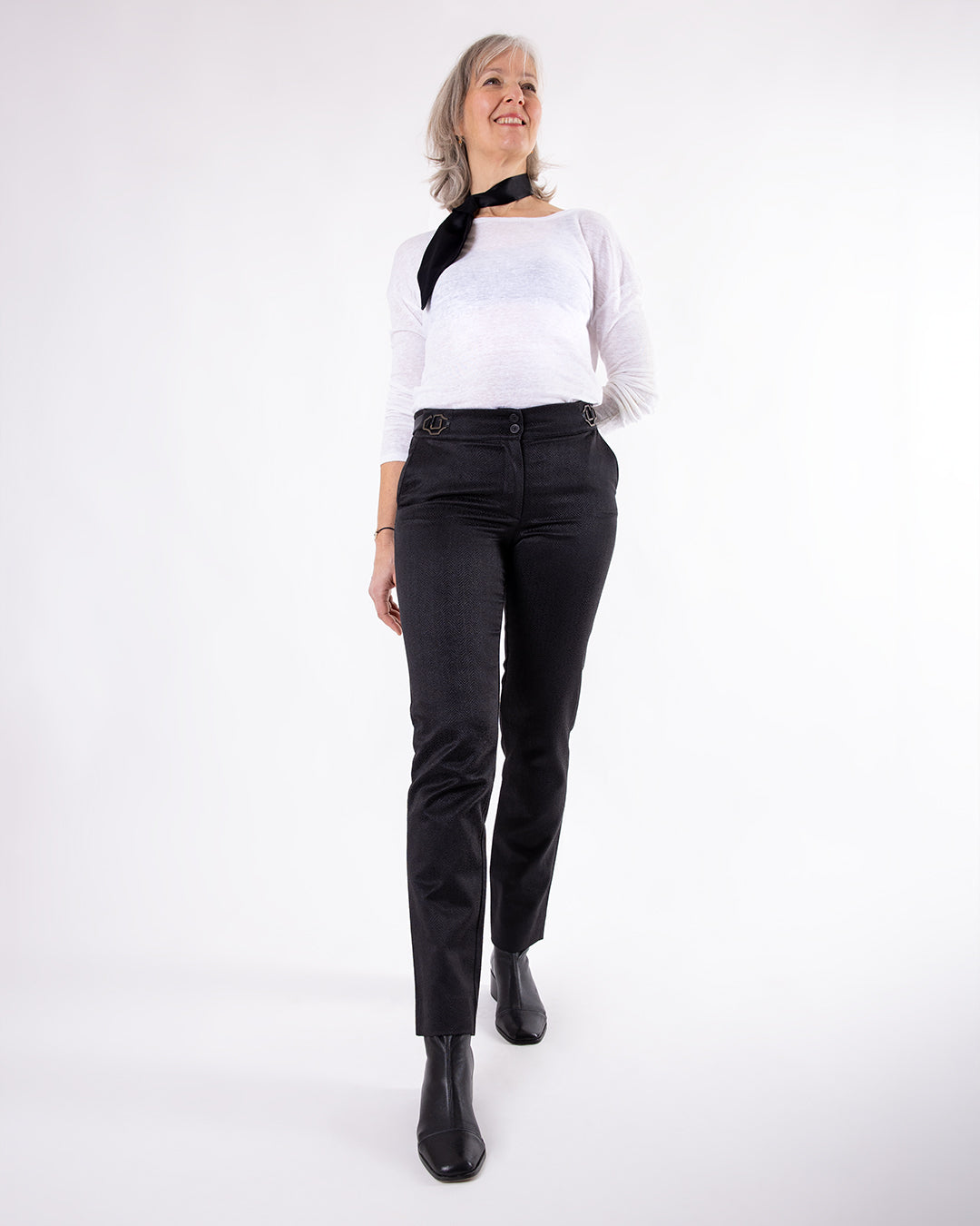 Pantalon cigarette chevron éclat - CYRÈNE
