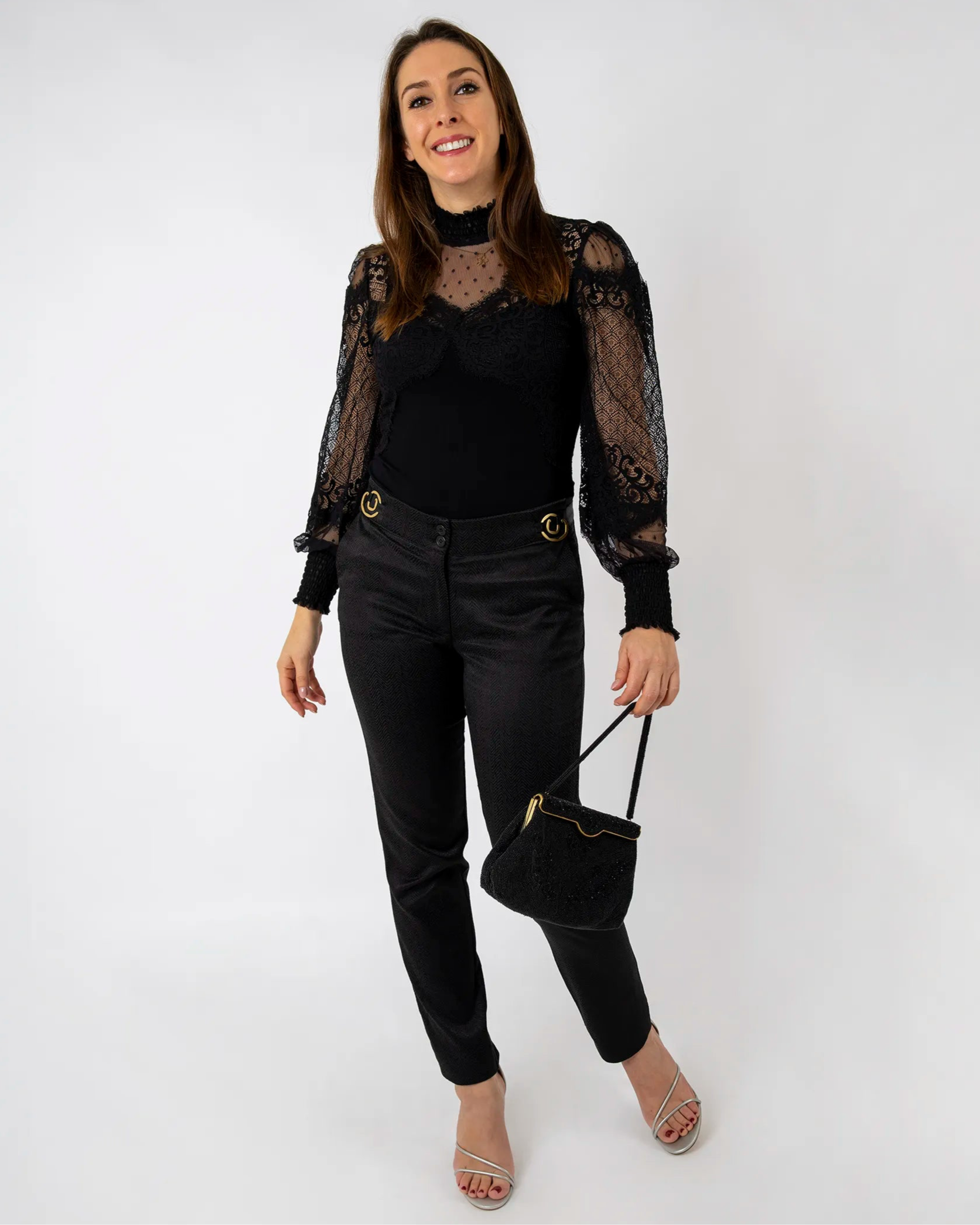 Pantalon cigarette chevron éclat - CYRÈNE