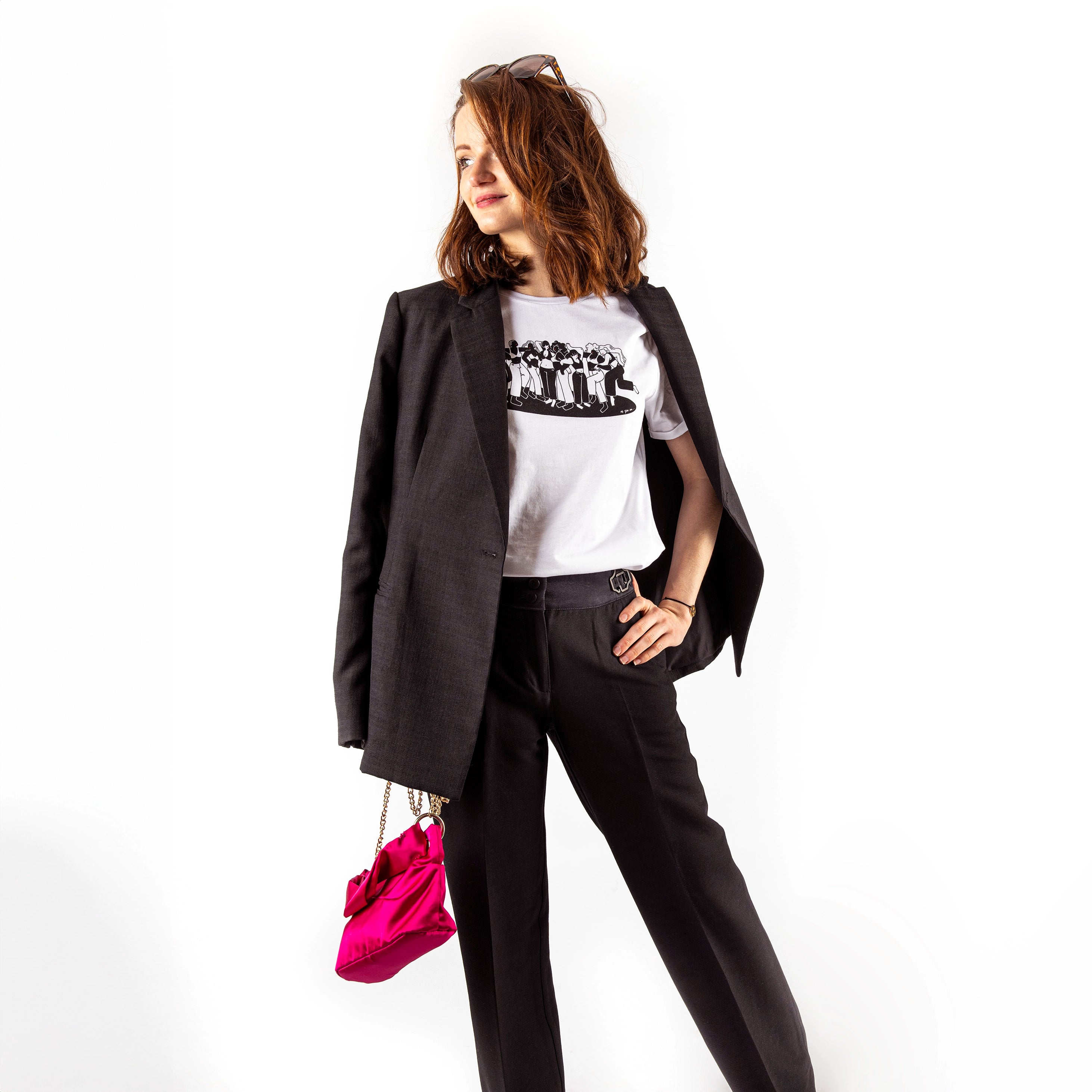 T-shit blanc en coton, illustration de Zoe Bourhis, modèle as you are de la marque ASUR.