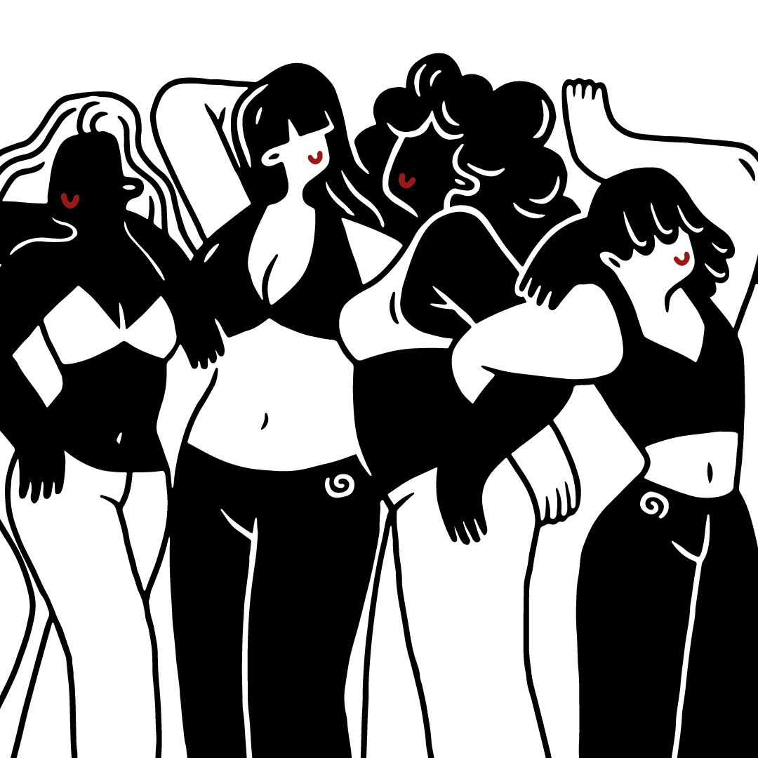 Illustration du T-shit blanc en coton, illustré par Zoe Bourhis, modèle as you are de la marque ASUR.