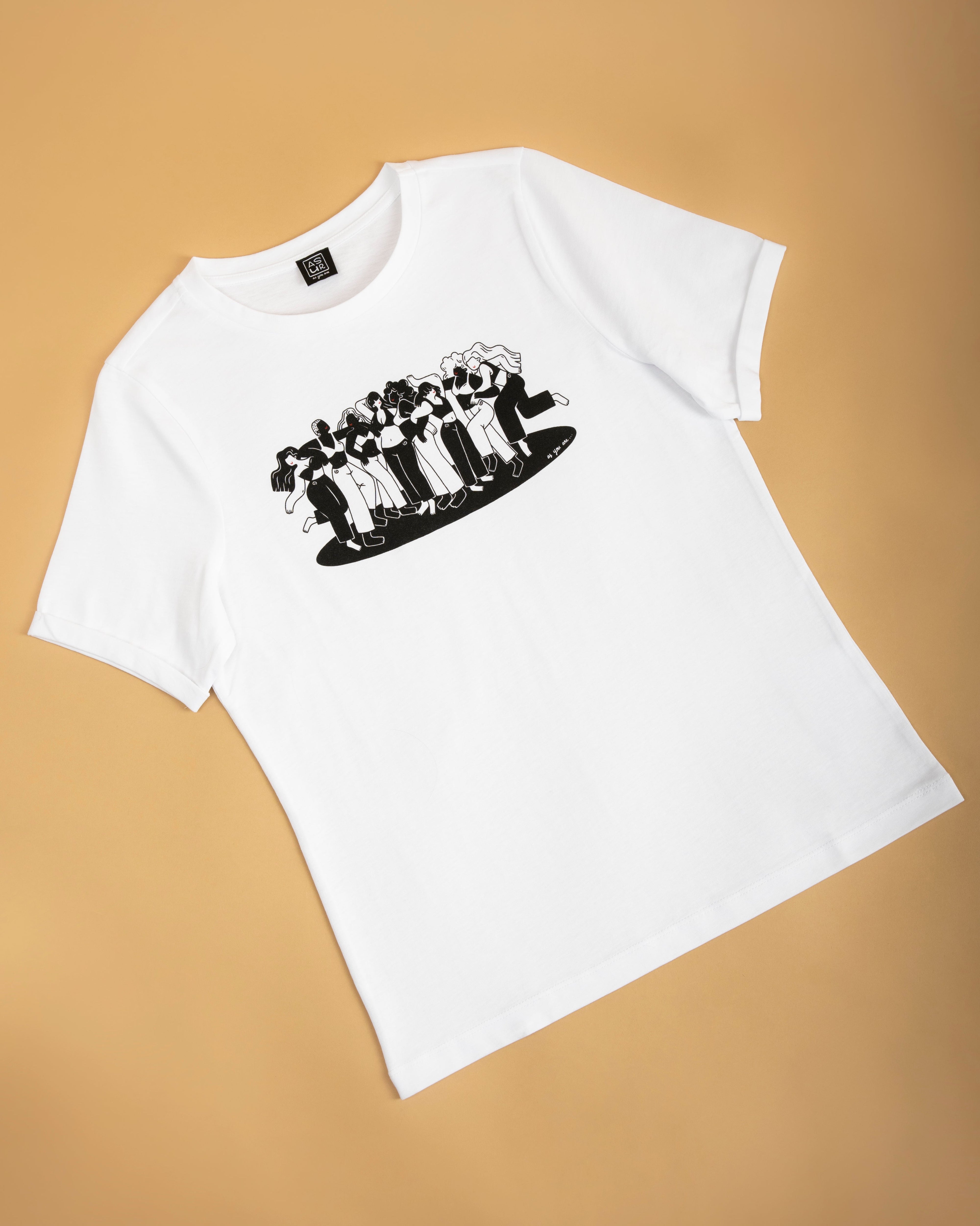 T-shirt blanc ASUR As you are illustration Zoé Bourhis coton bio