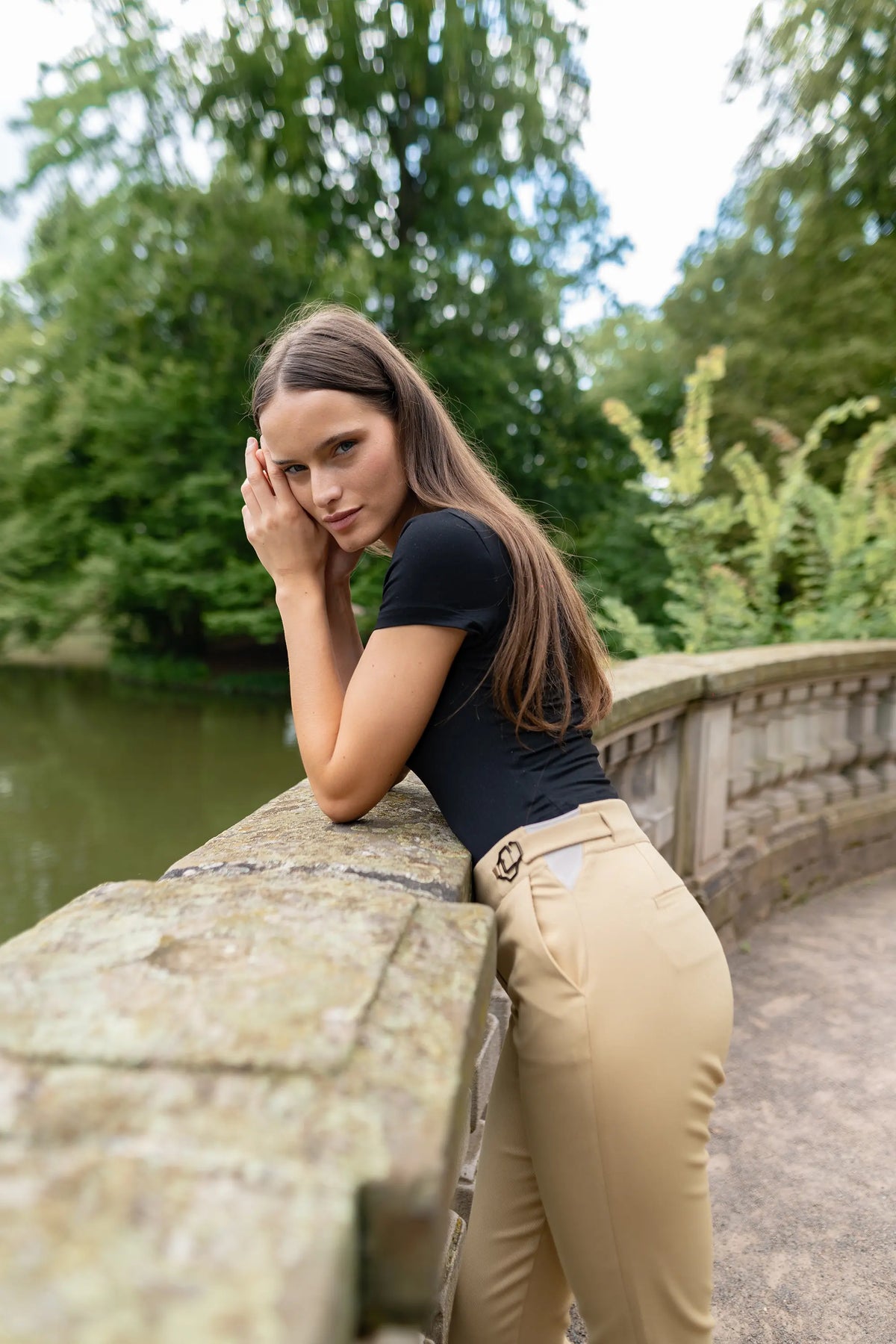 Pantalon cigarette sable - CYRÈNE