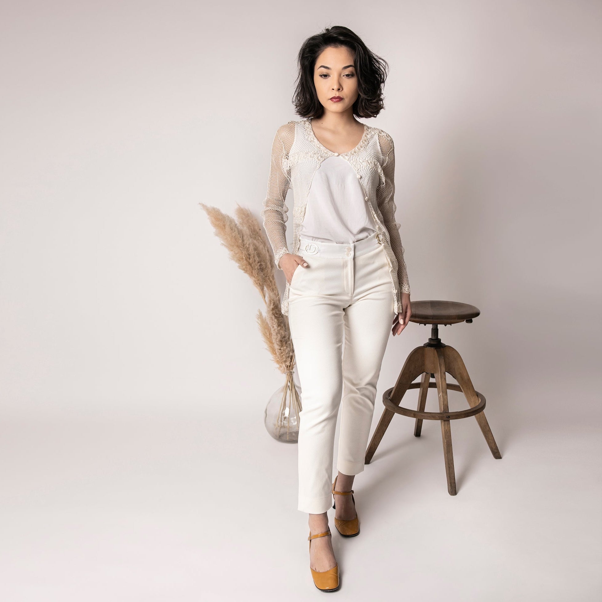 Pantalon Cyrène Ivoire