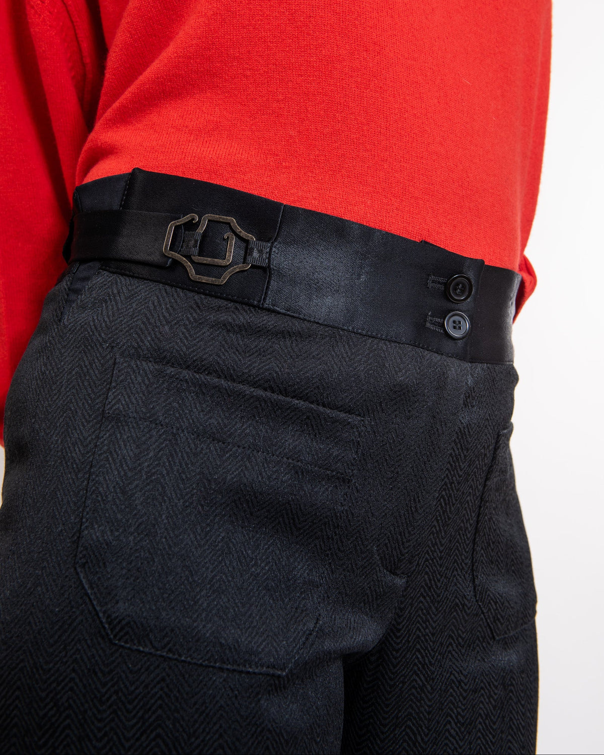 Pantalon large et droit noir éclat - CARMEN NOVA