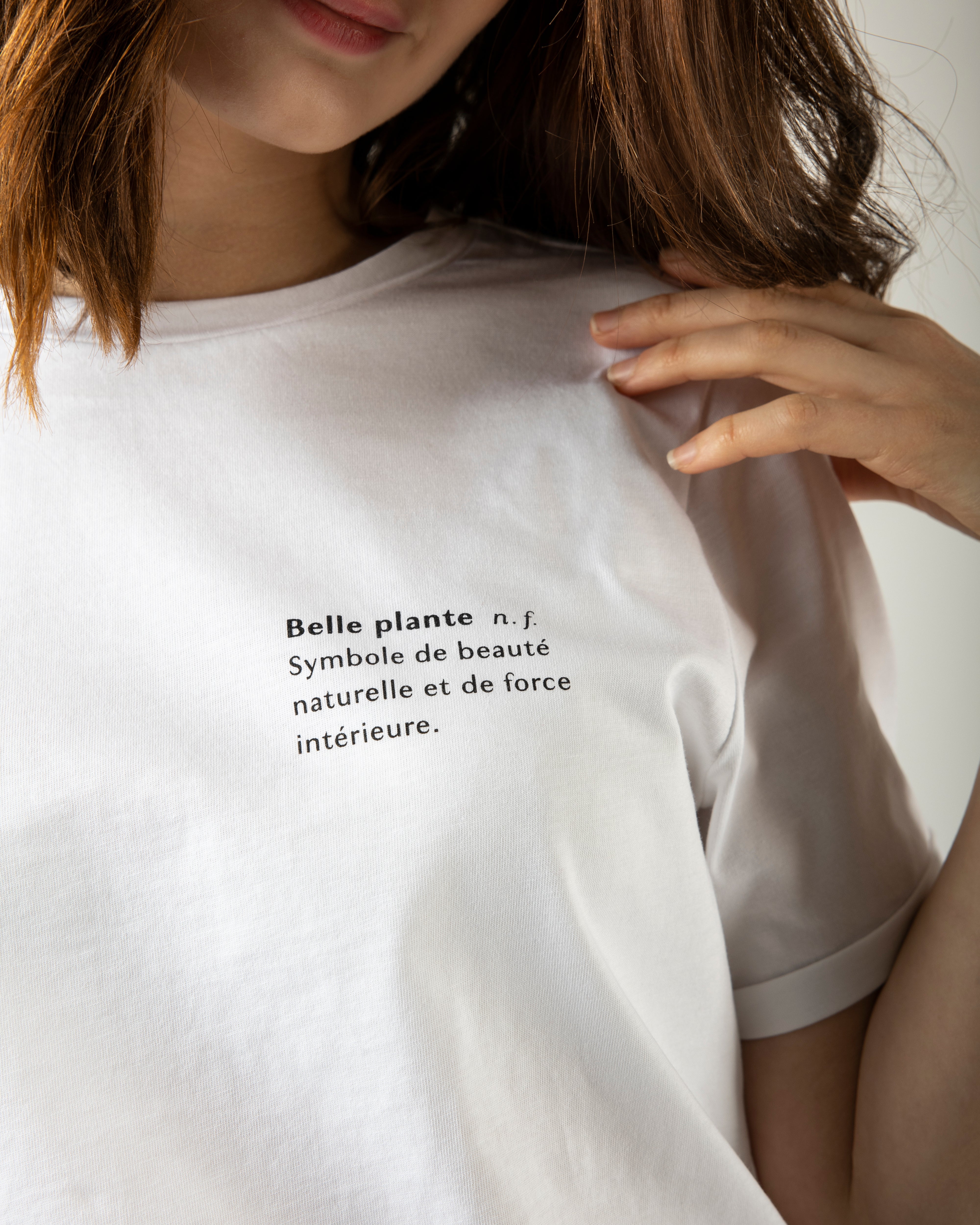 T-shirt blanc femme ASUR Belle plante en coton bio