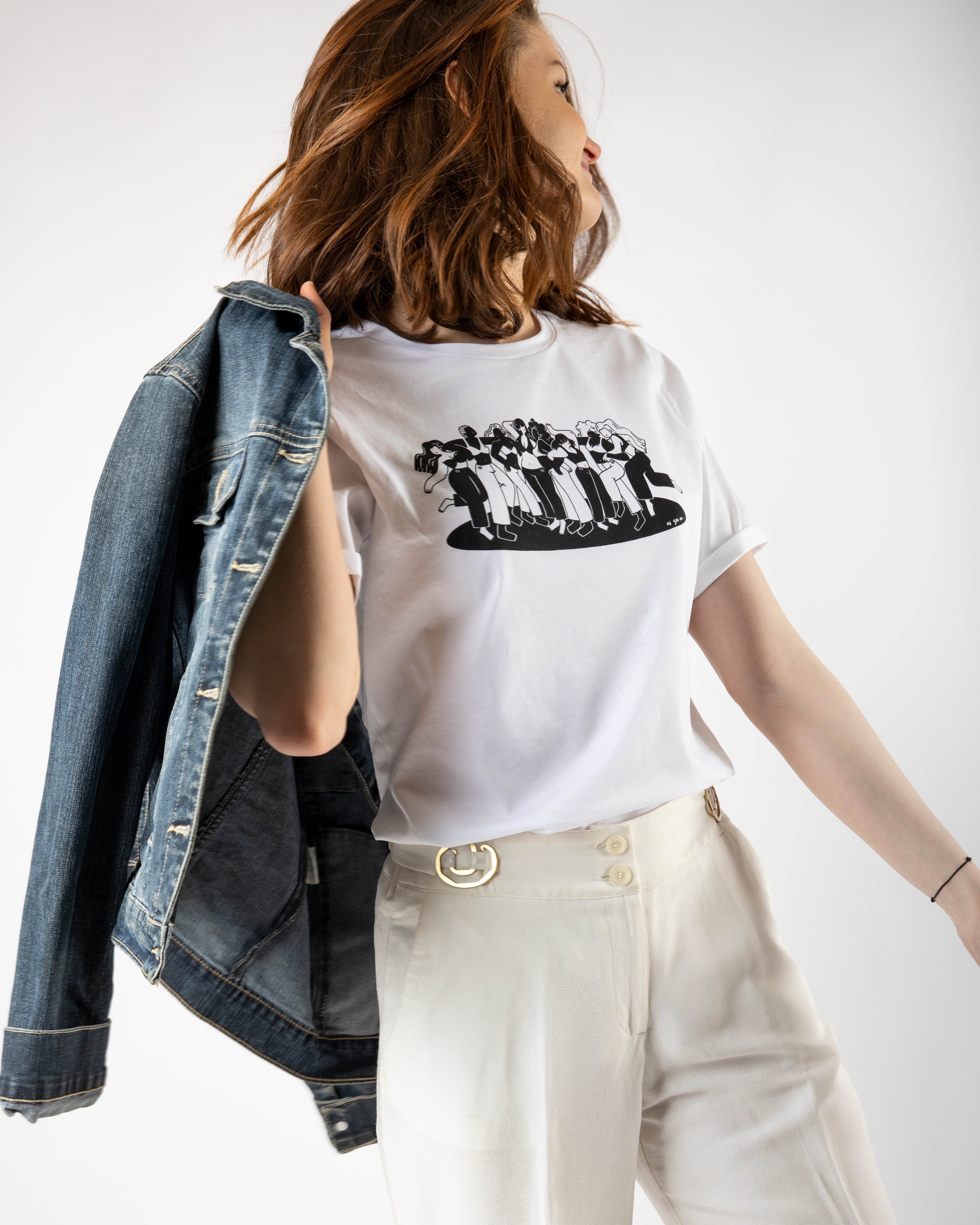 T-shirt blanc ASUR  As you are illustration Zoé Bourhis coton bio